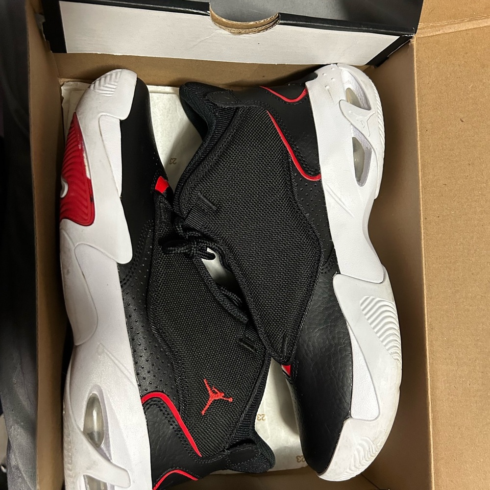 Jordan Black and Red Sneakers
